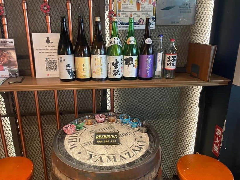 Casual Japanese sake tasting and snack experience, Kabukicho - Key points to know before booking