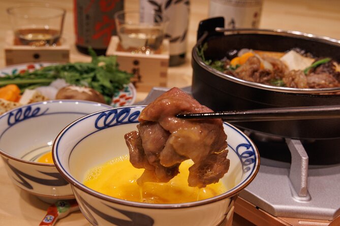 Japanese Sake Tasting & Wagyu Sukiyaki Cooking Class in Tokyo - The vegetable-cutting demonstration adds a visual lesson