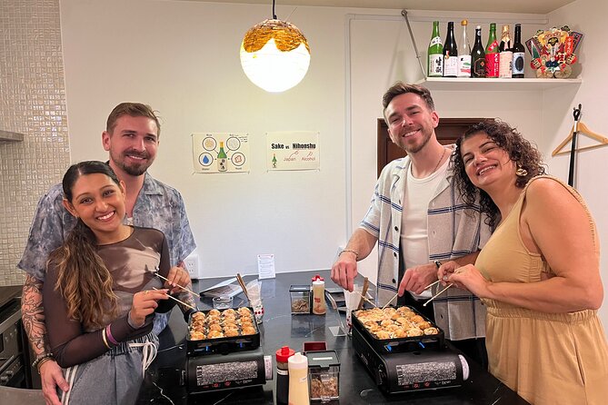 Osaka Sake Tasting & Takoyaki Cooking Experience - Sake tasting with practical restaurant advice