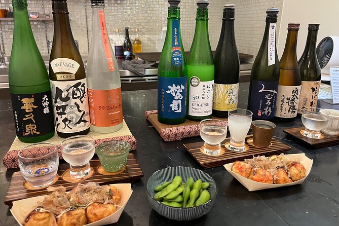 Osaka Sake Tasting & Takoyaki Cooking Experience - What the small group changes