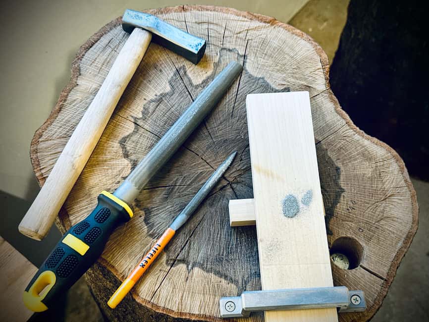 Private Pewter Sake Cup Experience with a Kyoto Artisan - Hammering Your Pattern Into The Cup