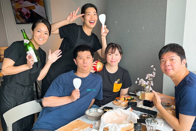 Ramen and Sushi Cooking Class with Sake Pairing Set in Tokyo - Sake selected to match the meal