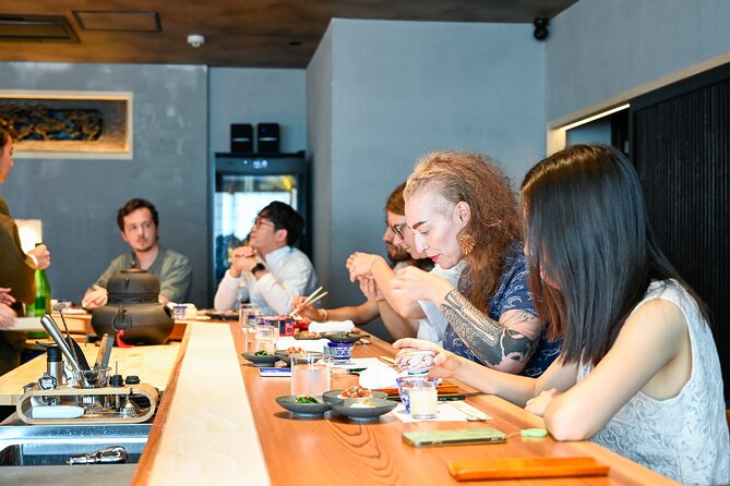 Sake "Omakase" in Osaka : Guided Tasting by a Active Sake brewer - Seasonal dishes that keep the tasting grounded