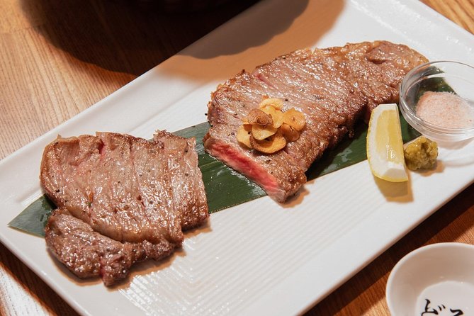 Wagyu & Sake Pairing in Shinjuku – Steak, Shabu-Shabu & More - Comparing wagyu from tongue to sirloin